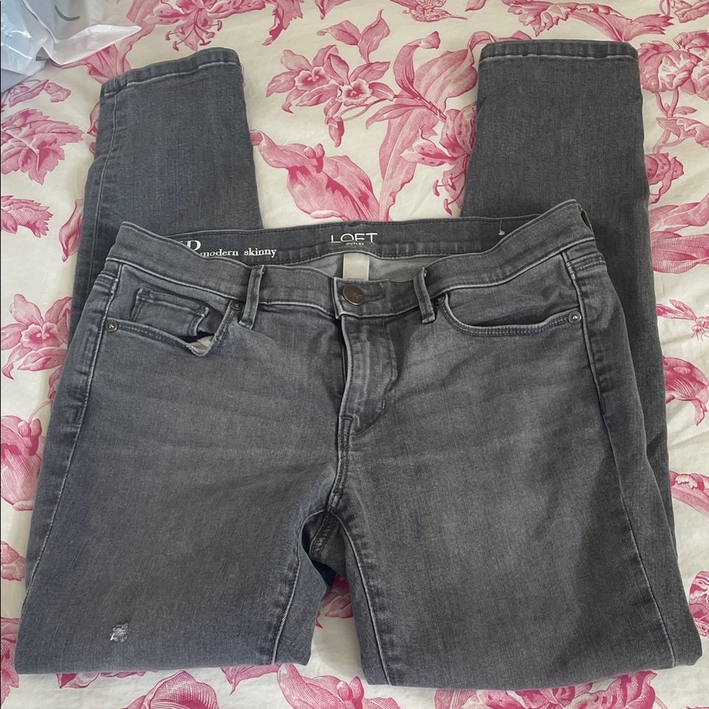 LOFT Outlet Modern Skinny Jeans - Gray